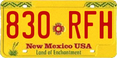 NM license plate 830RFH