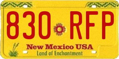 NM license plate 830RFP