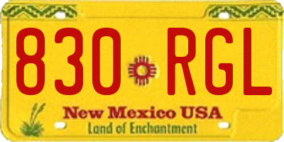 NM license plate 830RGL