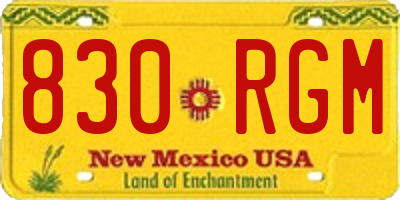 NM license plate 830RGM