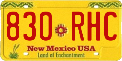 NM license plate 830RHC