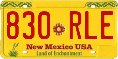 NM license plate 830RLE