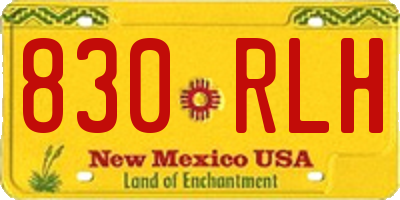 NM license plate 830RLH