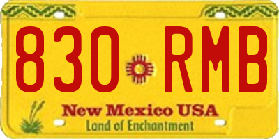 NM license plate 830RMB