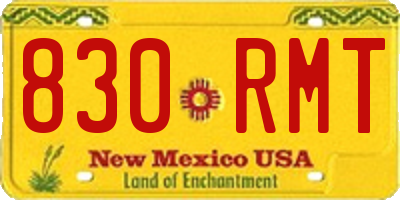 NM license plate 830RMT