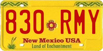 NM license plate 830RMY
