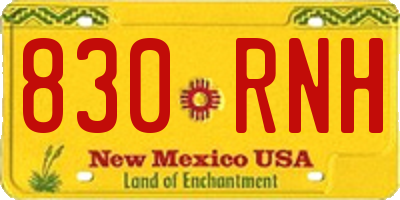 NM license plate 830RNH