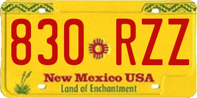 NM license plate 830RZZ