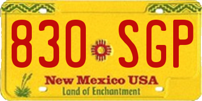 NM license plate 830SGP