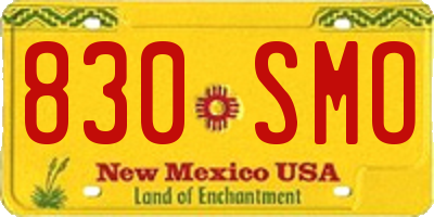 NM license plate 830SMO