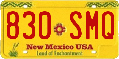 NM license plate 830SMQ