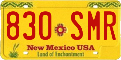 NM license plate 830SMR