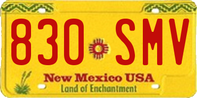 NM license plate 830SMV