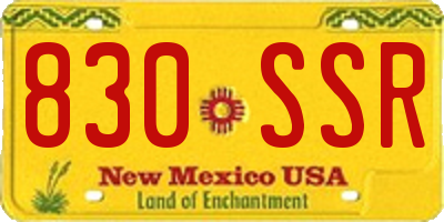 NM license plate 830SSR