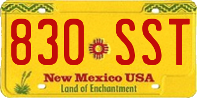 NM license plate 830SST