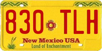 NM license plate 830TLH