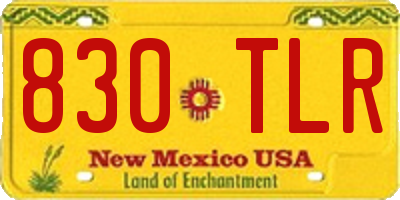 NM license plate 830TLR
