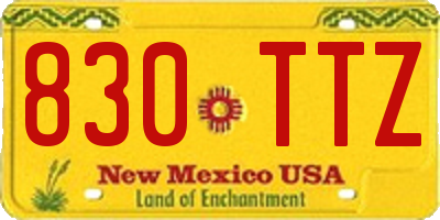 NM license plate 830TTZ