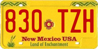 NM license plate 830TZH
