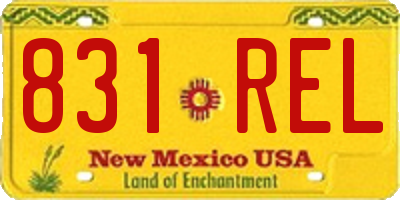 NM license plate 831REL