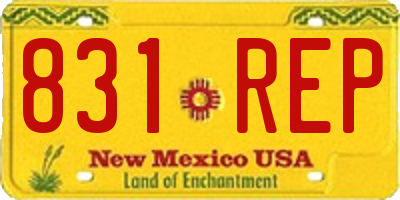 NM license plate 831REP