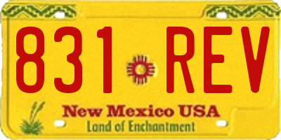 NM license plate 831REV