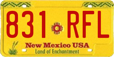 NM license plate 831RFL