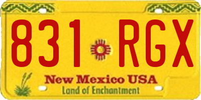 NM license plate 831RGX