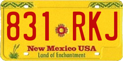 NM license plate 831RKJ