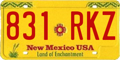 NM license plate 831RKZ