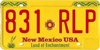 NM license plate 831RLP