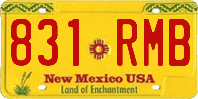 NM license plate 831RMB
