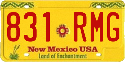 NM license plate 831RMG