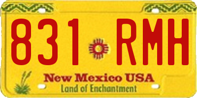 NM license plate 831RMH