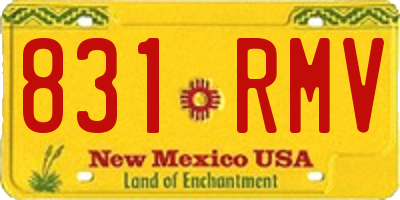 NM license plate 831RMV