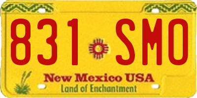 NM license plate 831SMO