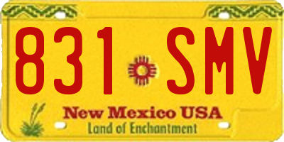 NM license plate 831SMV
