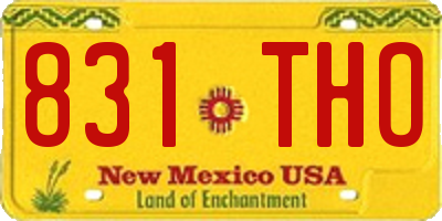 NM license plate 831THO