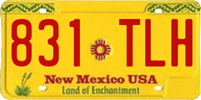 NM license plate 831TLH