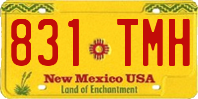 NM license plate 831TMH
