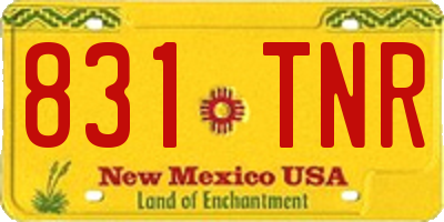 NM license plate 831TNR