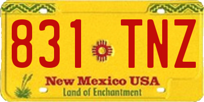 NM license plate 831TNZ
