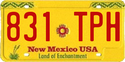 NM license plate 831TPH