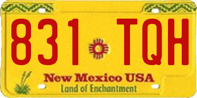 NM license plate 831TQH