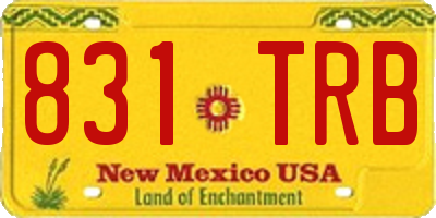 NM license plate 831TRB