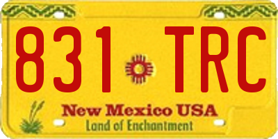 NM license plate 831TRC