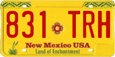 NM license plate 831TRH