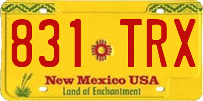 NM license plate 831TRX