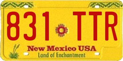 NM license plate 831TTR