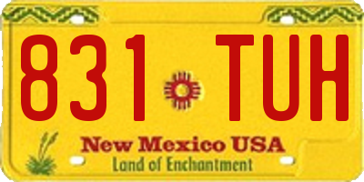 NM license plate 831TUH